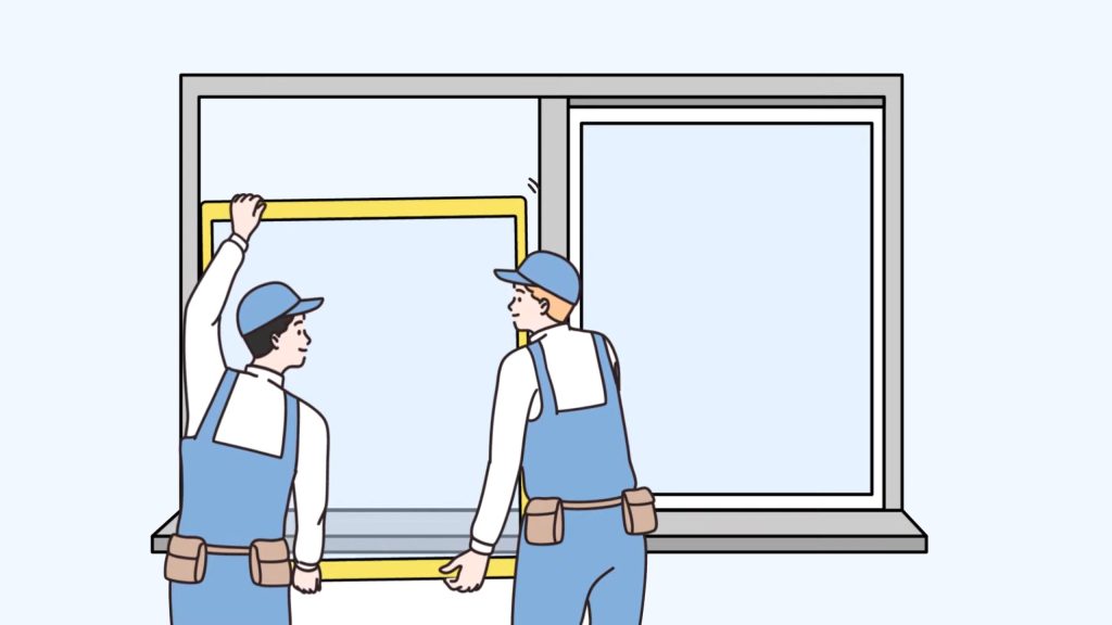 Erklärbild zum Fenstereinbau